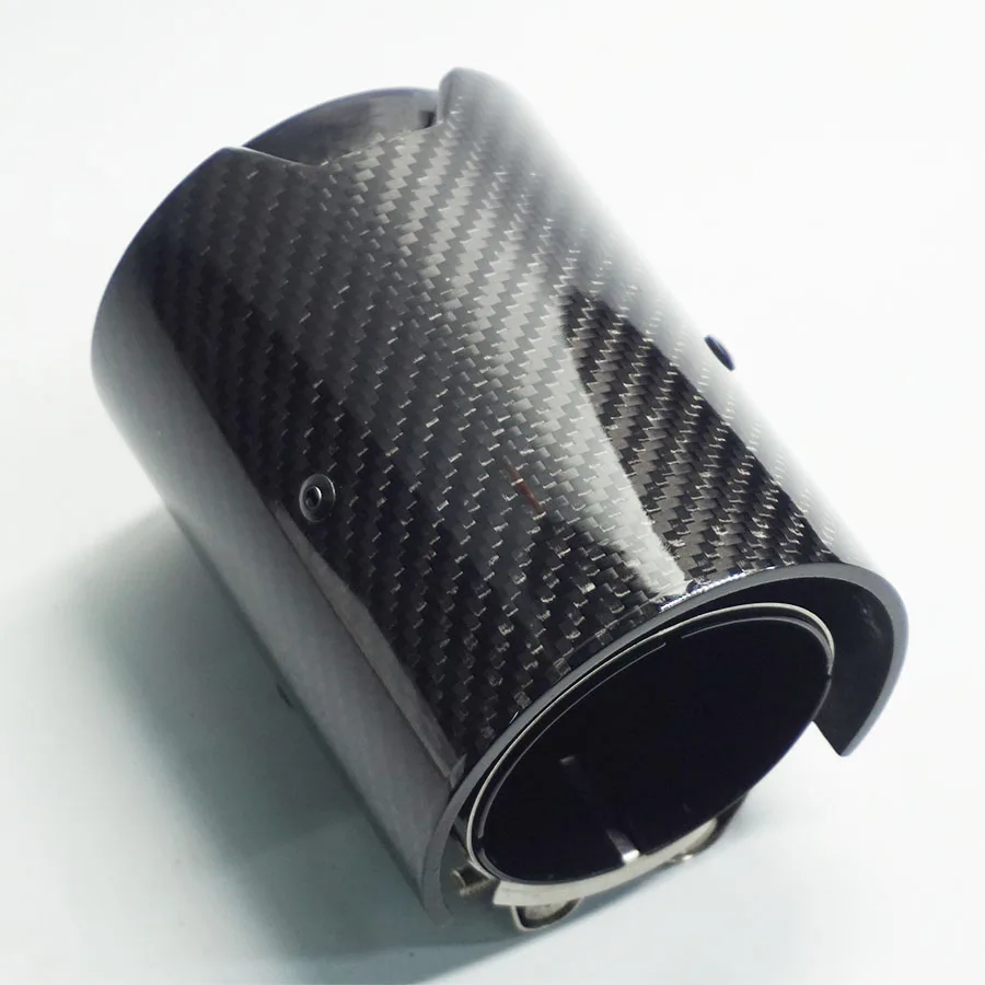 1 шт. 67 мм Входной глушитель из углеродного волокна глянцевый полностью черный