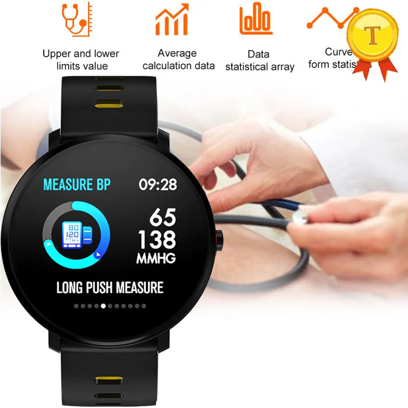 

Smart bracelet color screen upper and lower limits value Social apps message reminder Multi-languages push smartband wristband