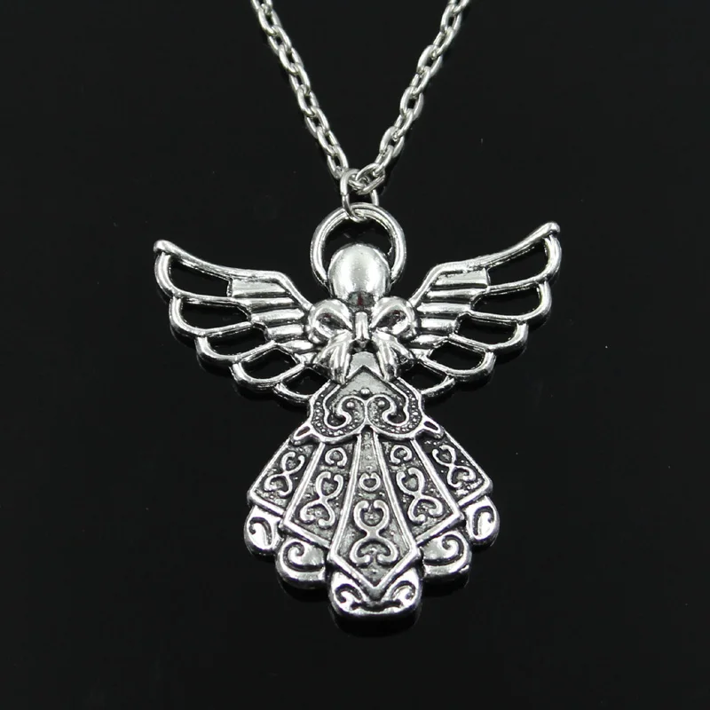 Новая мода Ангел-хранитель Подвески Круглый крест цепи Короткие Длинные мужские женские серебряные ожерелья ювелирные изделия подарок - Окраска металла: cross chain