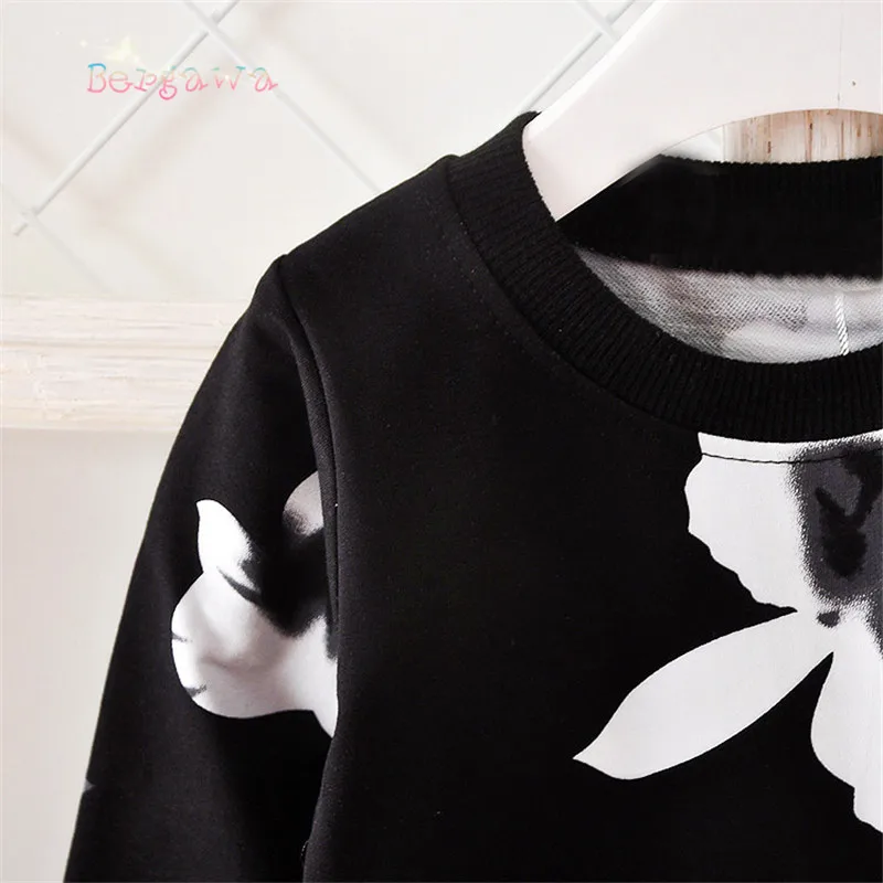 2019 Spring Autumn Children Clothing Baby Girls Boys O-neck Infants Flower Cotton Long Sleeve Casual T-shirt Tops Tee S6161 | Детская