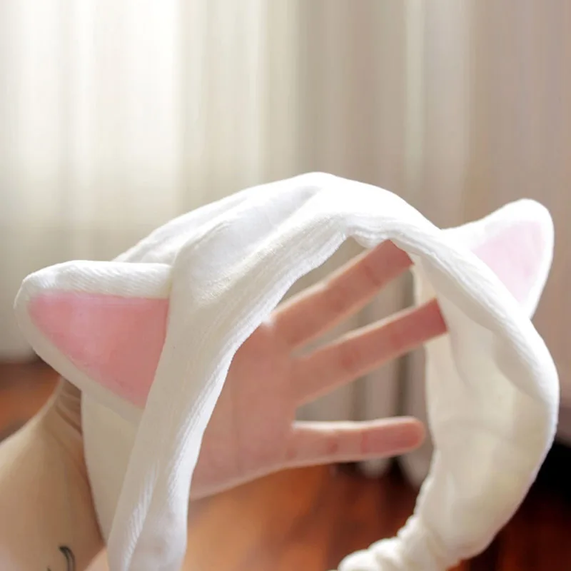 Новинка Женская эластичная бархатная повязка на голову милые кошки для волос