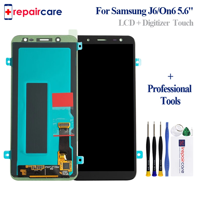 

Super AMOLED 5.6" 100% Tested For SAMSUNG Galaxy J6 2018 J600 J600FN J600F/DS LCD Display Touch Screen LCD Replacement Assemble