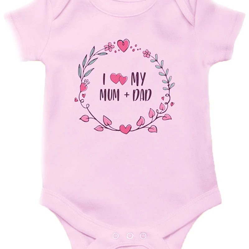 YSCULBUTOL I Love Mum And Dad Baby подарок для мамы и папы милый малыш| |