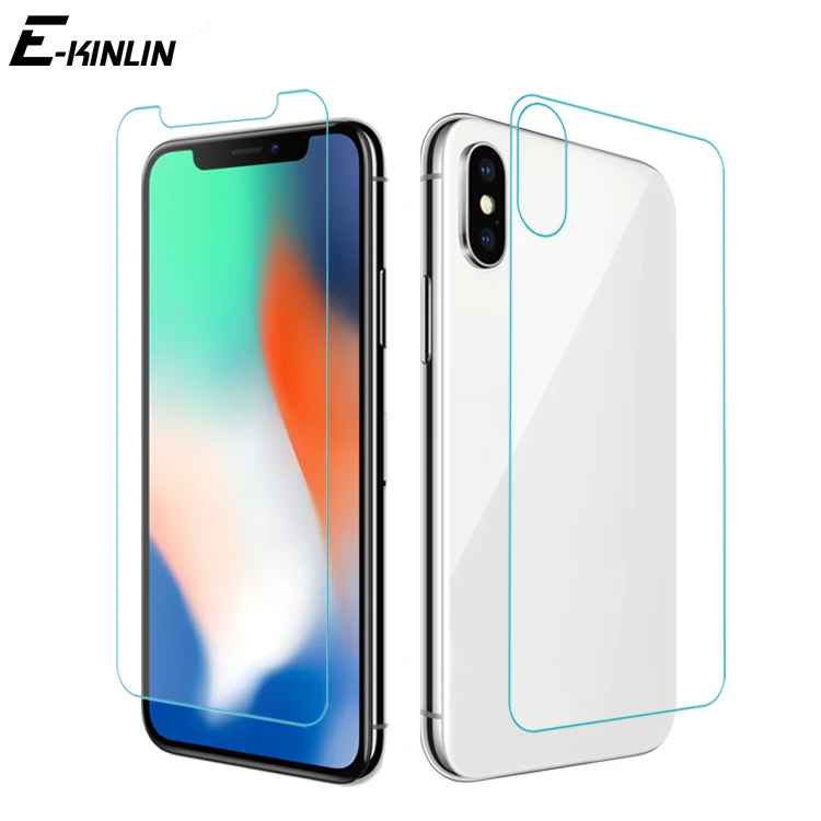 9H 2.5D передняя + задняя защитная пленка из закаленного стекла для iPhone 11 Pro XS Max X XR 8 7