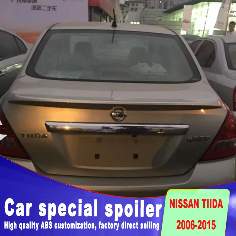 Спойлер для NISSAN TIIDA golden code 2006 2015 задний багажник на крышу из АБС пластика легко