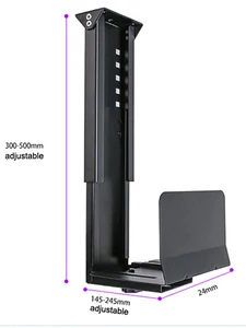 Универсальный держатель для ПК, подставка под стену, для процессора, регулируемая подставка для главного корпуса компьютера, главный ящик, подставка, кронштейн, GD08