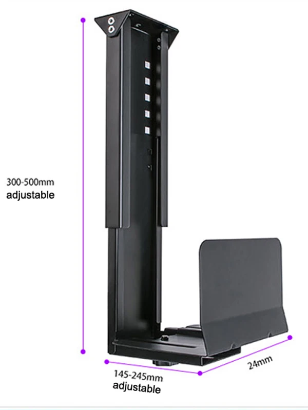 Titular sob a Mesa de Parede Universal Case Lado Suporte Ajustável Computador Cabide Caixa Host Rack Gd08 pc Cpu