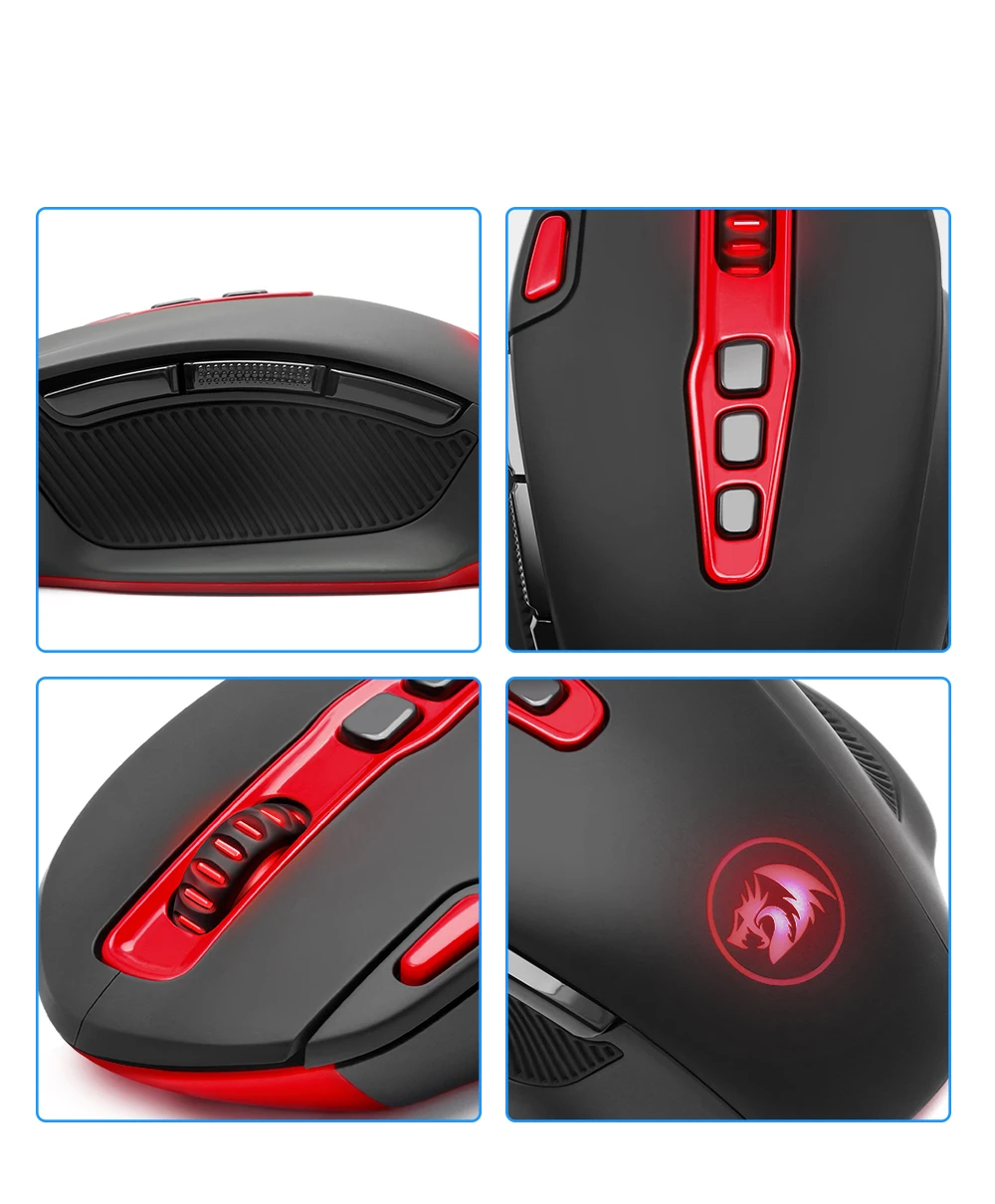 Redragon M688 7200 dpi программируемая игровая мышь беспроводная с 10 кнопками для ноутбука ПК