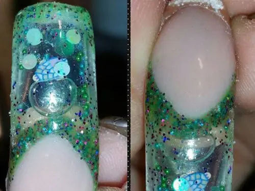 100 PCS ногтей впрыска воды Искусственный ногтей Полые поддельные наклейка для ногтей дизайн ногтей инъекции Макияж инструмент подарок
