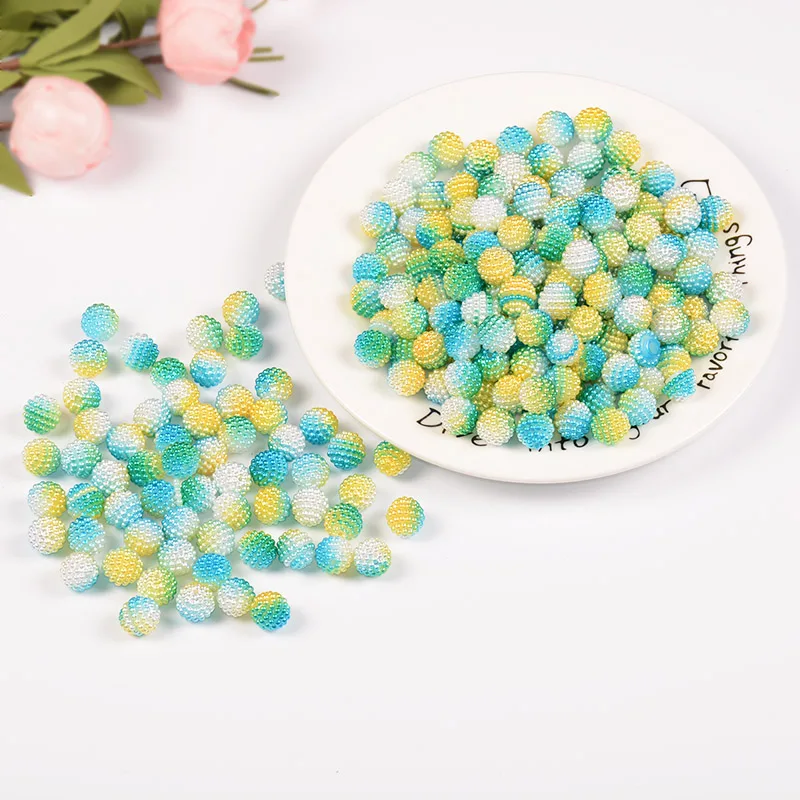 

Yangmei Ball Pearls Multicolour 12mm ABS Round Imitated Pearl Beads DIY Craft Accessories Beads Fit Handmade Jewelry Making
