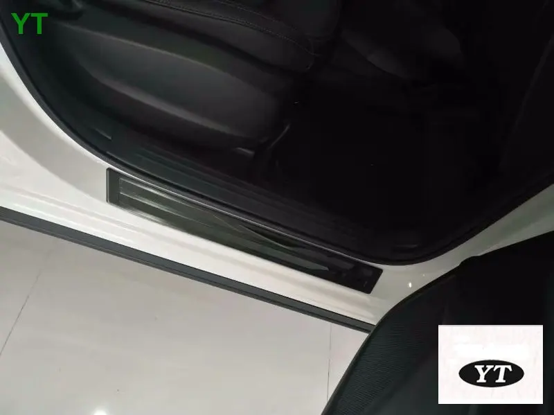 Авто внутренняя и внешняя Накладка на порог, накладка на педаль для Mazda CX-5, 4 шт./лот, нержавеющая сталь