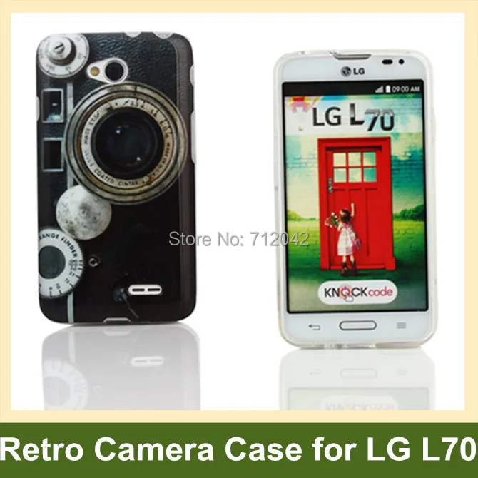Мягкий гелевый Чехол из ТПУ с винтажным принтом камеры для LG L70 бесплатная