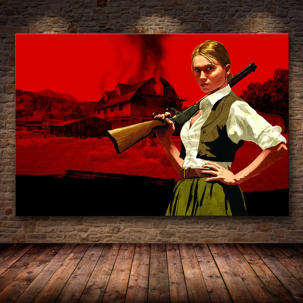 Без рамки игра Плакат Украшение живопись тертые мертвецы: Redemption2 на HD холсте Картина на холсте искусство стены искусства холст - Цвет: 07