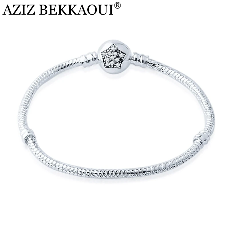 Фирменный браслет цепочка из змеиной кожи Хрустальная звезда застежка винтовые