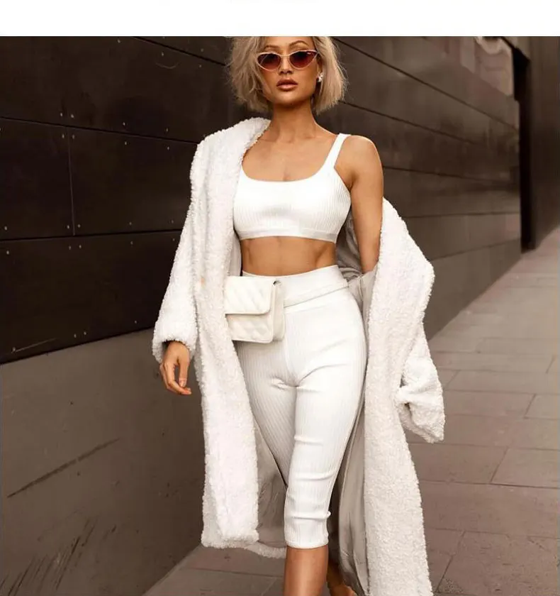 Соблазнительные женские комплекты комплект из двух предметов брюки и топ с