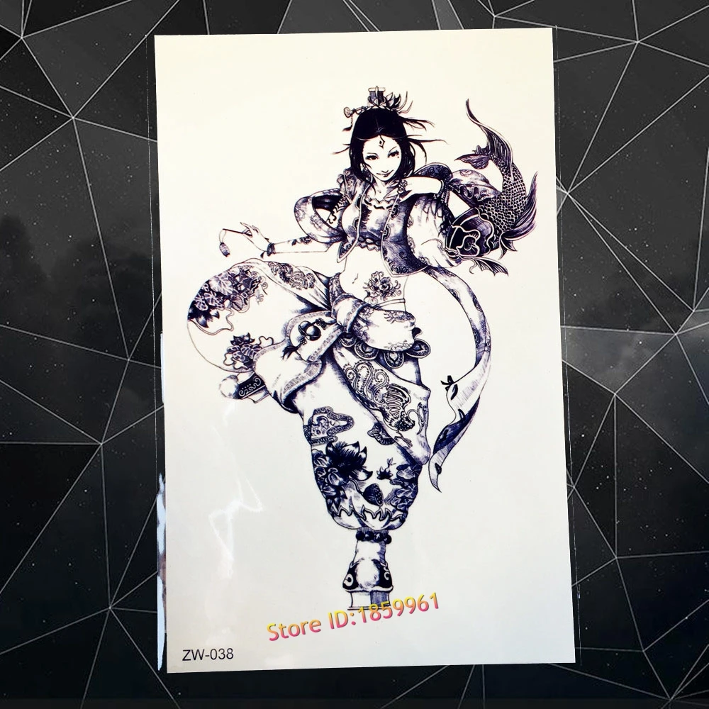 Прохладный черный орел кобры бороться Водонепроницаемый Временные татуировки