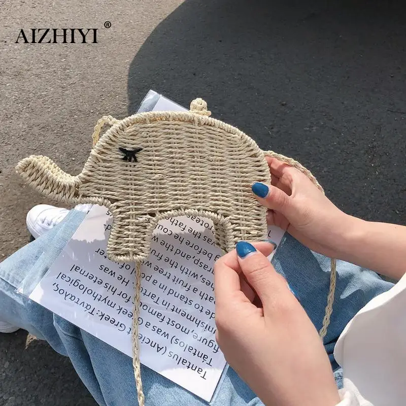 Ручная работа, женская сумка, летняя пляжная соломенная плетеная сумка-мессенджер, Женская мини сумка через плечо, сумка через плечо