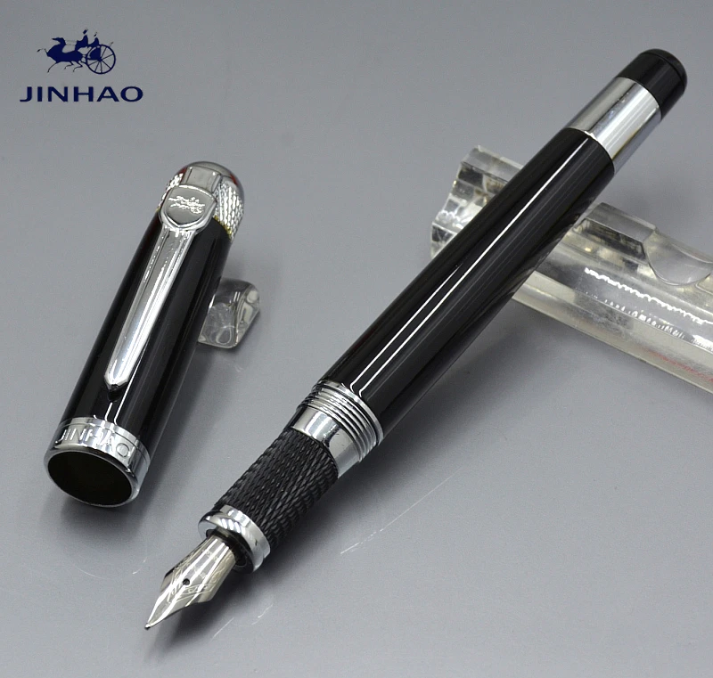 JINHAO 189 черная металлическая авторучка, офисные канцелярские принадлежности, люксовый бренд, мужские чернильные ручки для письма, бизнес-подарок