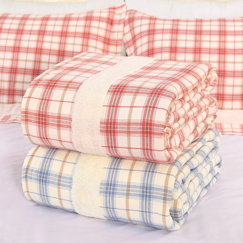 100% хлопок 140 см * 190 для ванной с принтом Мягкий Кондиционер одеяло простыни