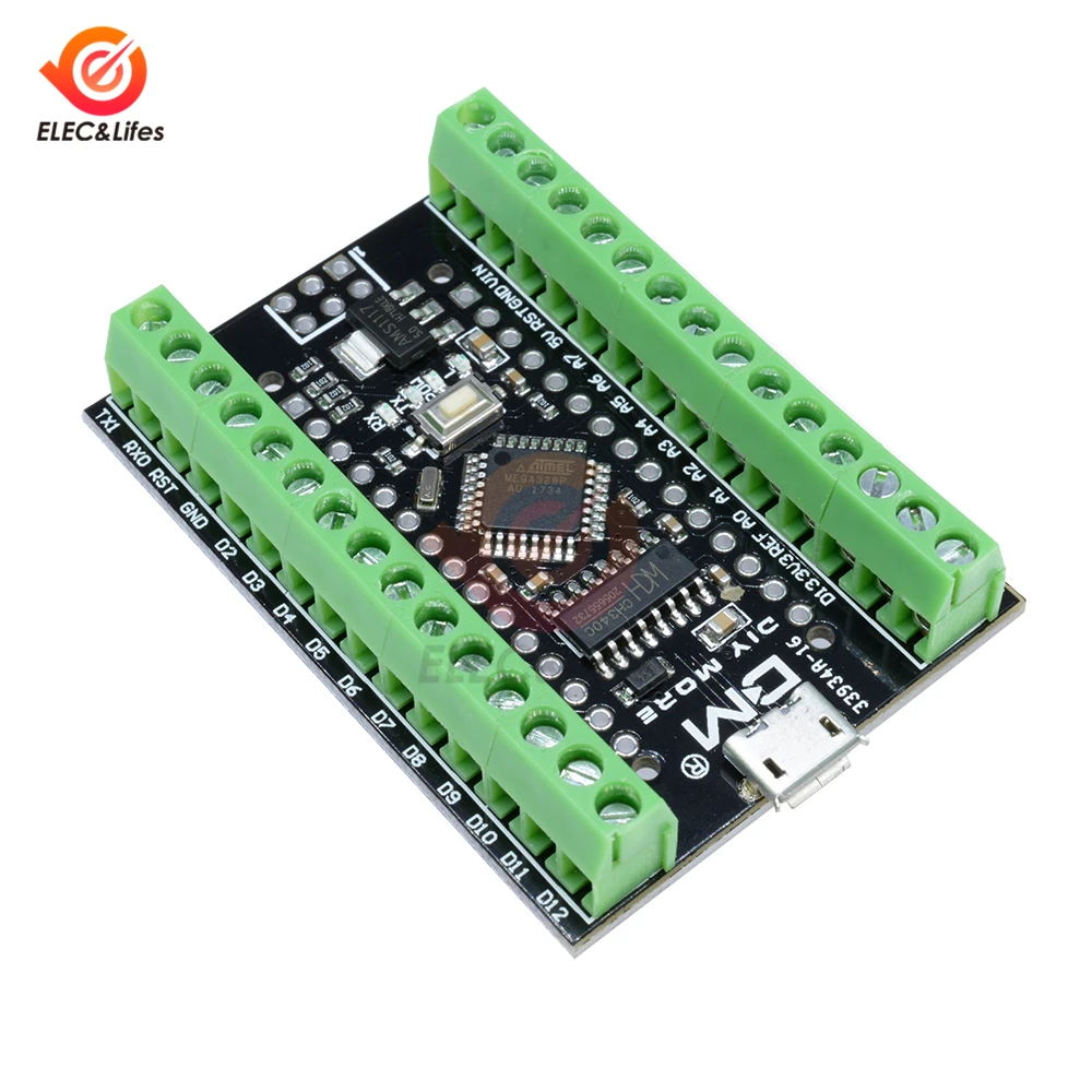 Контроллер CH340 NANO V3.0 ATMEGA328P CH340G nano 3 0 V3 2 в 1 микро USB терминал экран адаптер плата