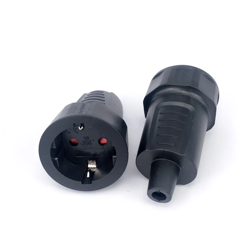 Черный 16A 250В ЕС Германия многофункциональный электрический адаптер питания