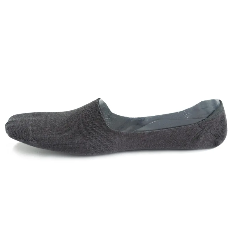 dark grey 10 пар мужчин плюс большие размеры Невидимые Носки Укороченные носки мужские повседневные Мягкие хлопковые нескользящие силиконовые носки EU43-47 - Цвет: dark grey
