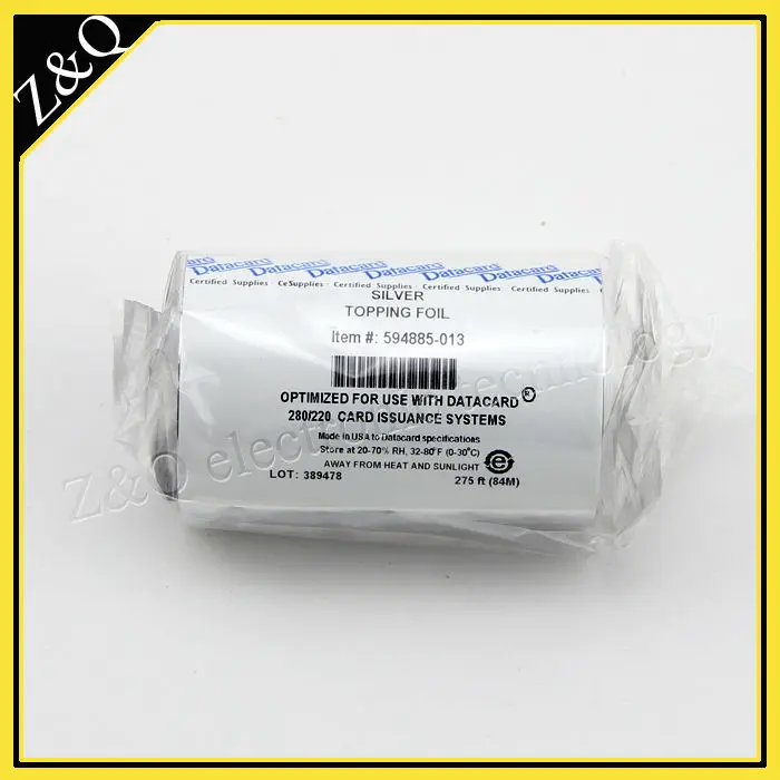 Datacard 594885 013 серебряное покрытие фольги используется для 295/280 P/275 Embosser|foil silver|foil