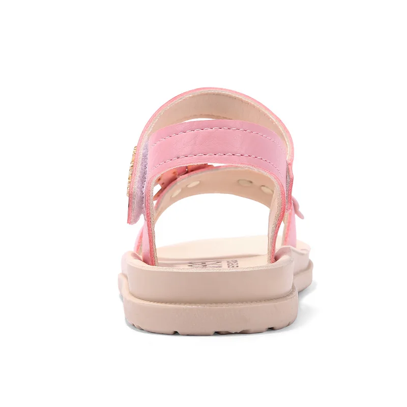 Детская обувь летние детские сандалии модная на плоской подошве со стразами и