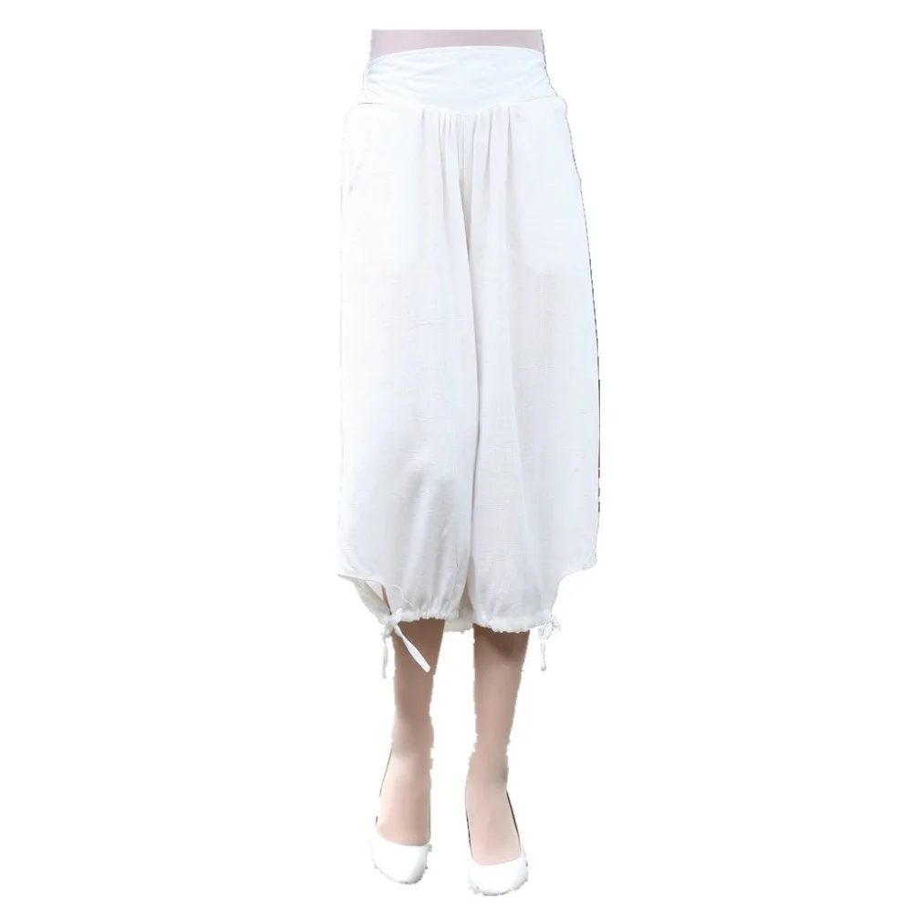 Брюки Капри женские льняные с поясом на резинке 3 цвета|pants pants|pants colorpant wide |