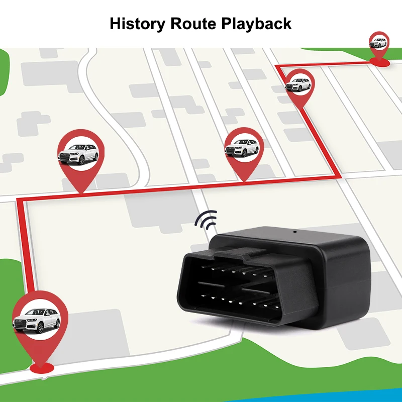 Автомобильный GPS трекер TKSTAR с OBD разъемом Мини GSM локатор устройство отслеживания