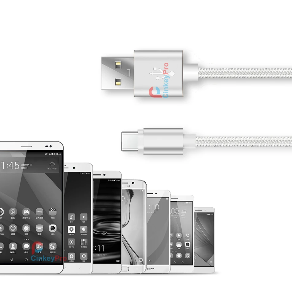 Кабель AnkinPro type C для samsung XiaoMi HUAWEI 5 V/2.1A быстрое зарядное устройство Дата