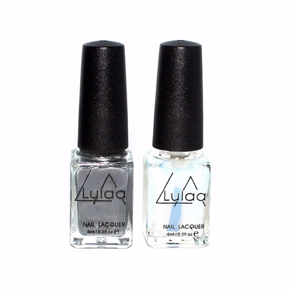 6 мл Лак для ногтей метал эффект серебряного зеркала лак верхнее покрытие