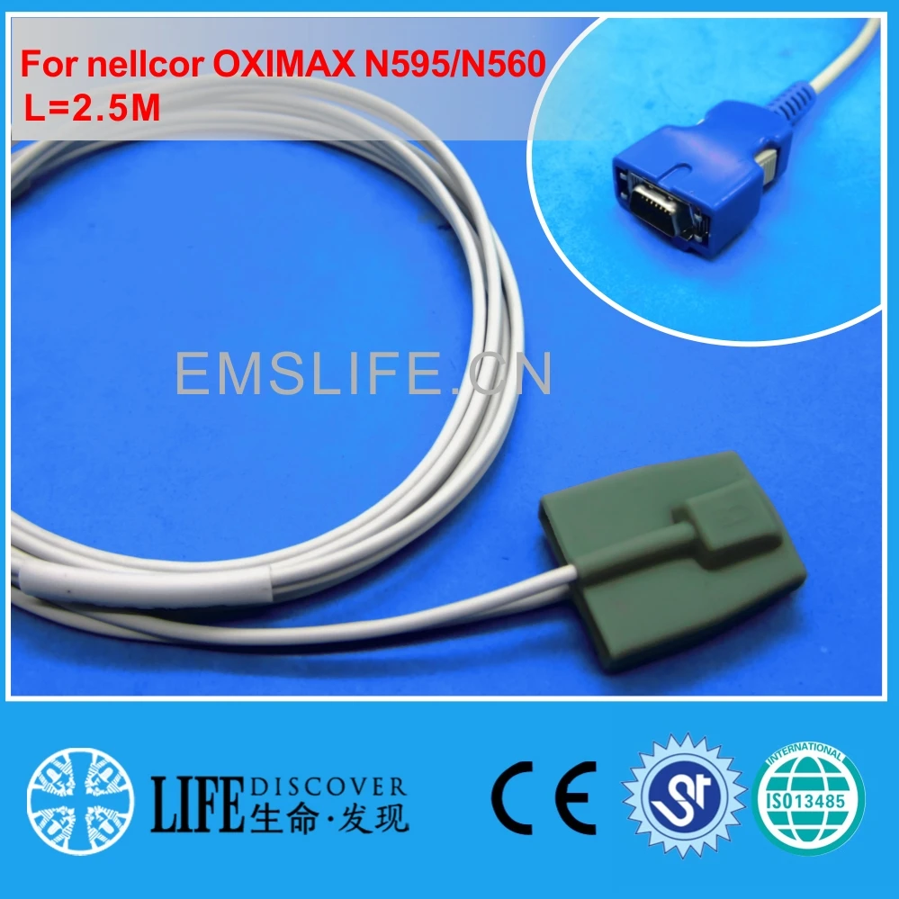 

Long cable child and pediatric spo2 sensor for nellcor OXIMAX N595N560