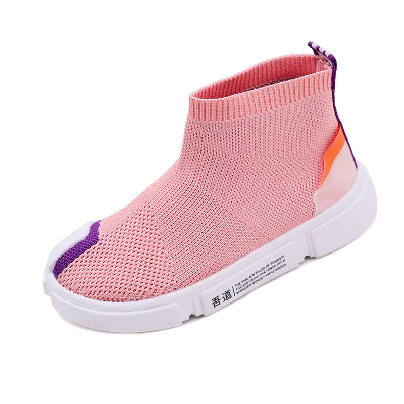 2019 новые весенние детские летающие кроссовки модные носки для мальчиков и