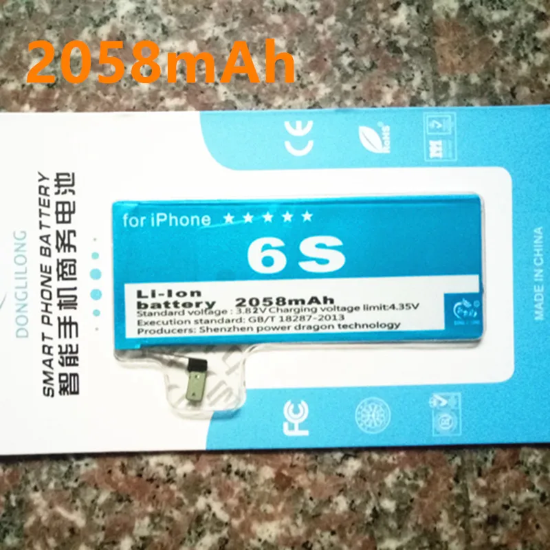 

100% Оригинальный DLL аккумулятор для iPhone 6s 6gs высокой емкости 2058 мАч с бесплатными машинными инструментами