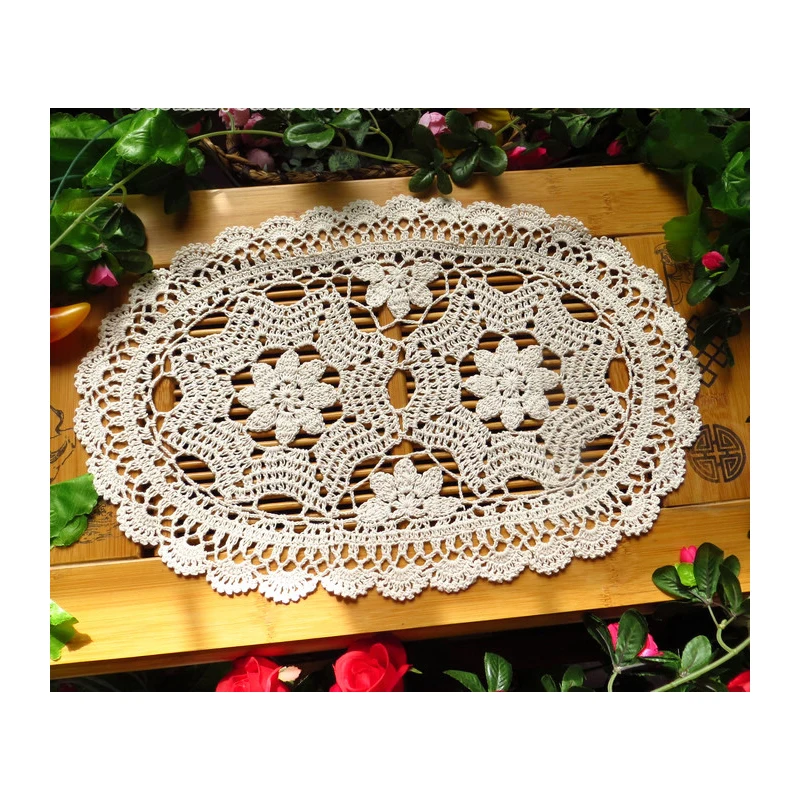 Коврики для стола сделай сам с вязаным крючком кружевом Овальный садовый