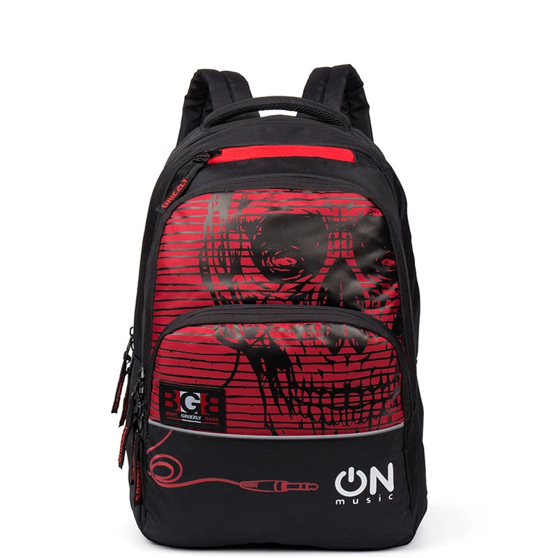 GRIZZLY, мужской рюкзак, Повседневный, Mochila, для подростков, для мальчиков, школьная сумка, многофункциональная, водонепроницаемая, 36-55 литров, большая вместительность, дорожная сумка