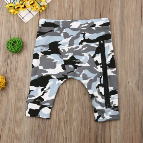 Новые камуфляжные штаны для новорожденных мальчиков брюки малышей хлопковая