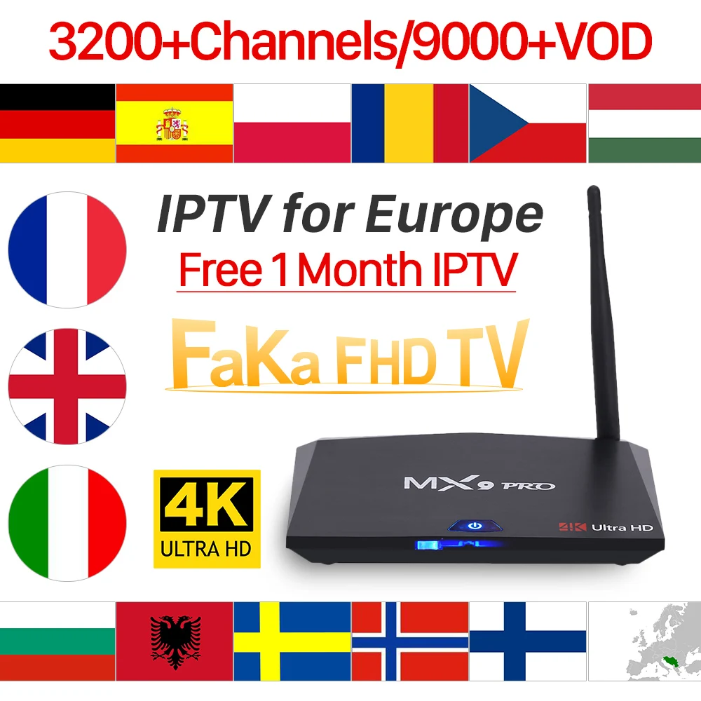 IP TV Italia Full HD Франция бесплатно 1 месяц MX9 Pro Android 8 Смарт ТВ коробка арабский