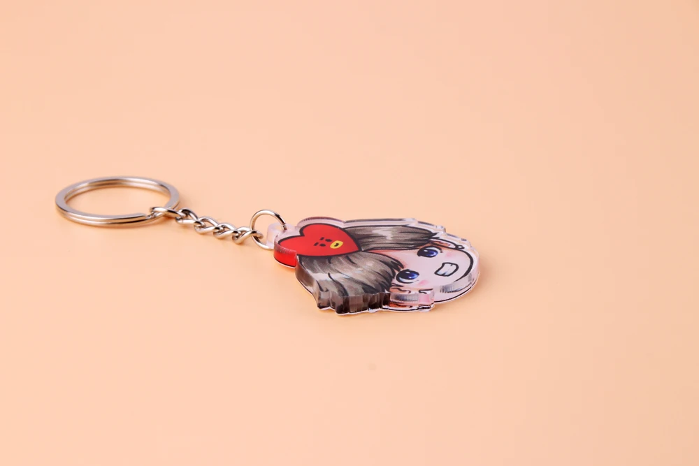 Акриловый аниме милый брелок для ключей Love Yourself Porte Clef