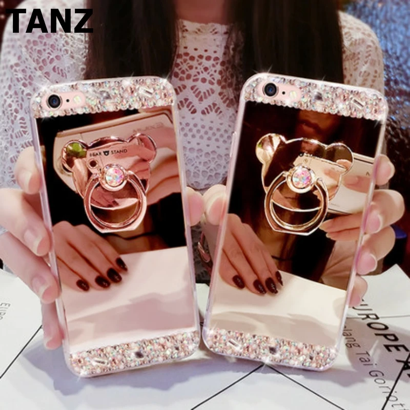 Блестящий зеркальный мягкий чехол с бриллиантами для Samsung Galaxy J1 J3 J5 J7 J2 2016 2017 Grand