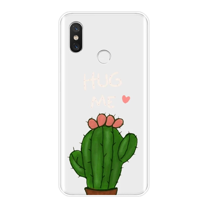 Мягкий силиконовый чехол для телефона Xiaomi MI A1 A2 Lite Mi5 Mi6 Mi8 кактус цветочный задняя