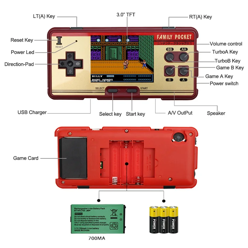 Портативный портативные игровые игроков встроенный 638 футболки с принтами на
