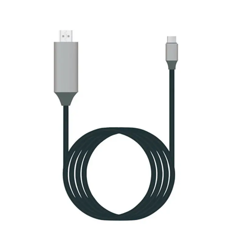 Full HD Тип C к HDMI USB 3,1 телефон к ТВ/HD ТВ видео кабель для samsung S8 S9 HUAWEI P20 2 м