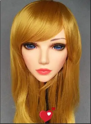 Standard makeup Sha-03) женские милые девушки смолы половина головы кигуруми BJD глаза кроссдресс косплей японского аниме ролевая маска Лолиты с глазами и парик - Цвет: Standard makeup