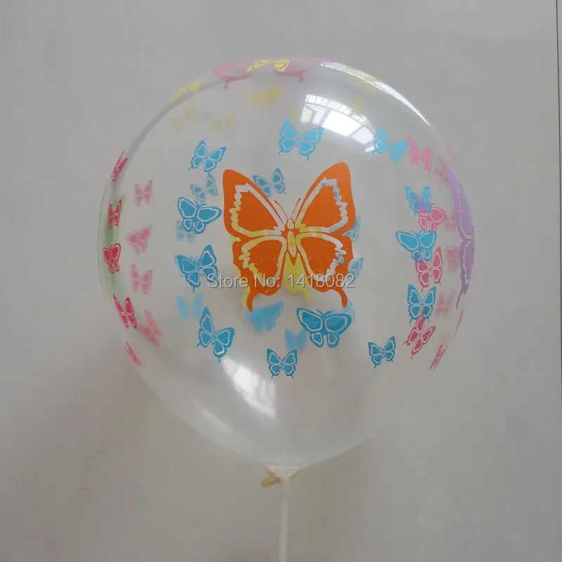 Прозрачный шар с принтом бабочки 12 дюймов г 50 шт.|balloon 50pcs|balloons weddingballoon round |