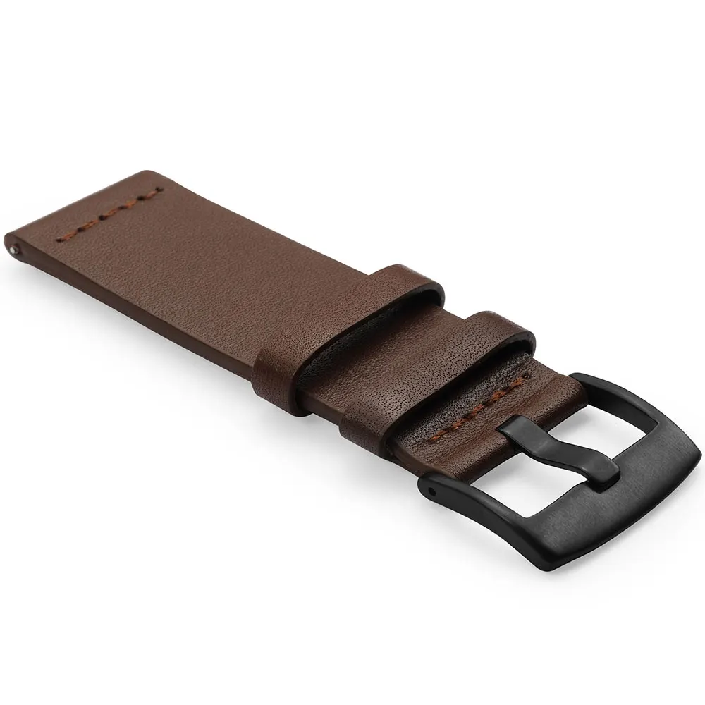 Genuine Leather Watchband For Galaxy watch 42 46 Gear S2/S3 Straps 20mm 22mm Band for Amazfit Huawei 1 2 Quick Release Bracelet