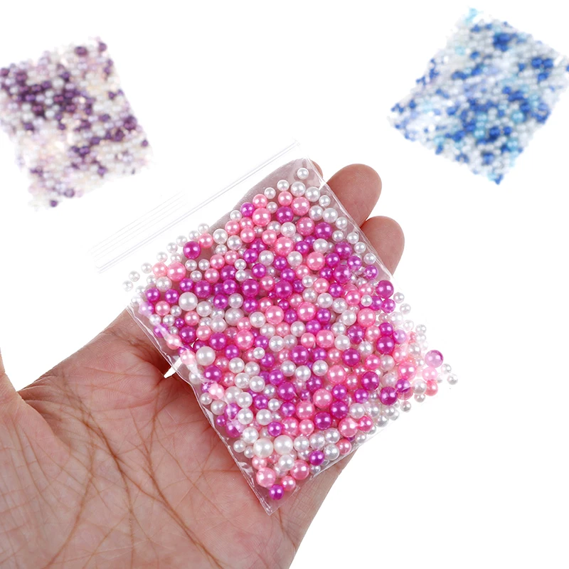 15g Fishbowl Beads Slime Supplies DIY Glitter Pearls Slime Filler Fluffy Decoration Color Gradient Slime Accessories