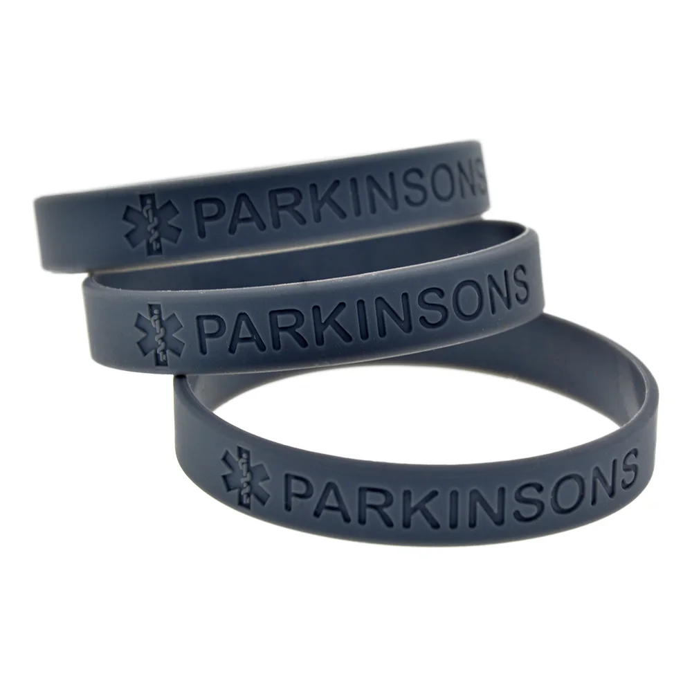 OBH 50 шт. силиконовый браслет Parkinsons 3 цвета взрослый размер|bracelets for|wristband braceletsilicone