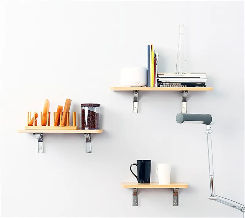 Proster 2 шт. треугольный складной кронштейн для полки Поддержка 50 кг 12 дюймов Длина